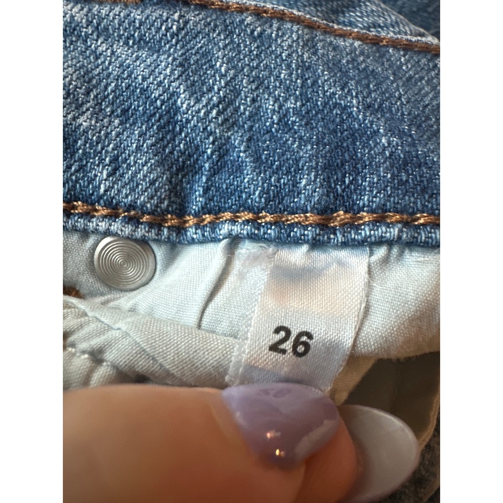 REFORMATION | Women's Palermo Destroyed Raw Hem Crop Denim Jeans, Size 26 - Picture 5 of 5